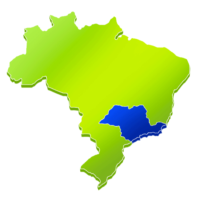 Mapa do Brasil - Cobertura NIPBR no Vale do Paraíba